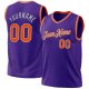 Custom Purple Orange-Gray Authentic Throwback Basketball Jersey