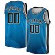 Custom Blue Black-White Halftone Authentic City Edition Basketball Jersey