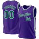 Custom Purple Kelly Green-White Authentic Throwback Basketball Jersey