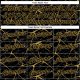 Custom Black Old Gold 3D Pattern Design Abstract Network Performance T-Shirt